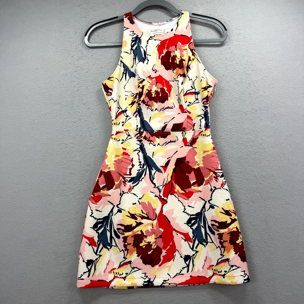 Abercrombie & Fitch Larissa Tank Mini‎ Dress Women's S Multi Floral Keyhole Back